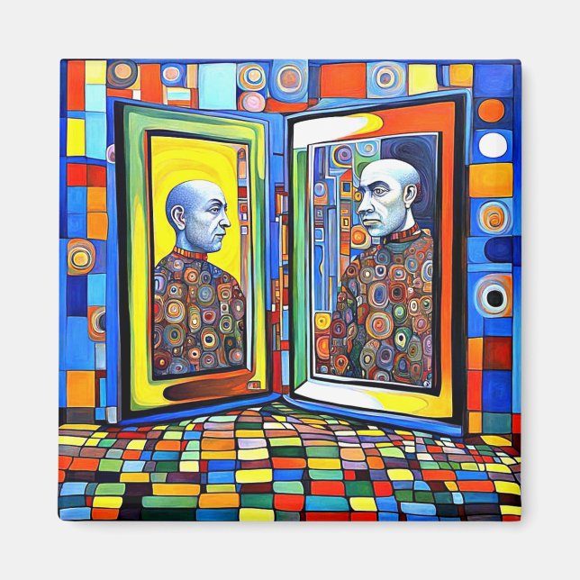 Vem ser du i spegel? magnet (Framsidan)