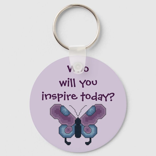 Vem ska du inspirera idag? Butterfly Keychain Nyckelring (Framsida)