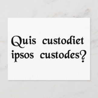 Vem skall behållan övervaka förmyndarna? vykort