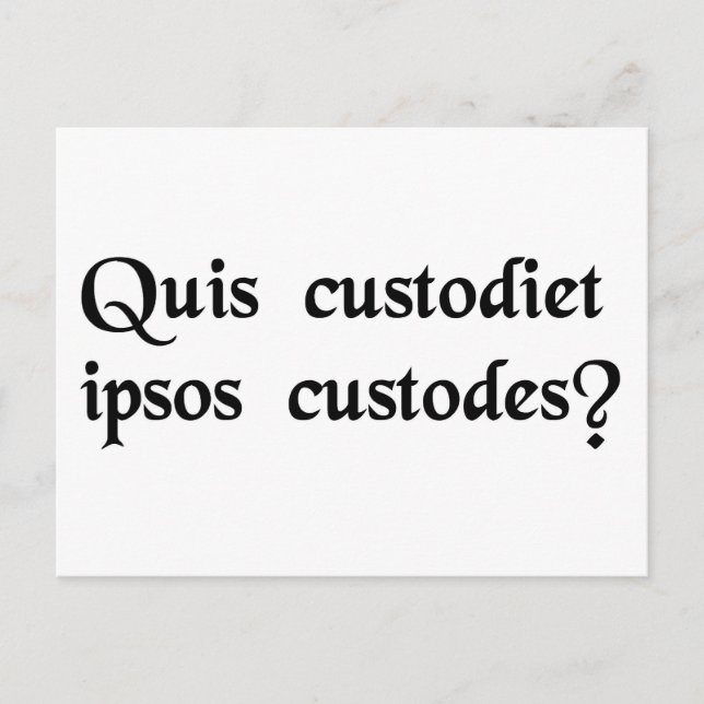 Vem skall behållan övervaka förmyndarna? vykort (Framsida)