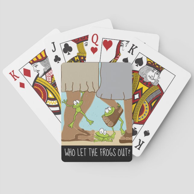 Vem släppte ut grodorna? casinokort (Baksidan)