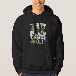 Vem släppte ut grodorna rolig grodälskare meme hoodie