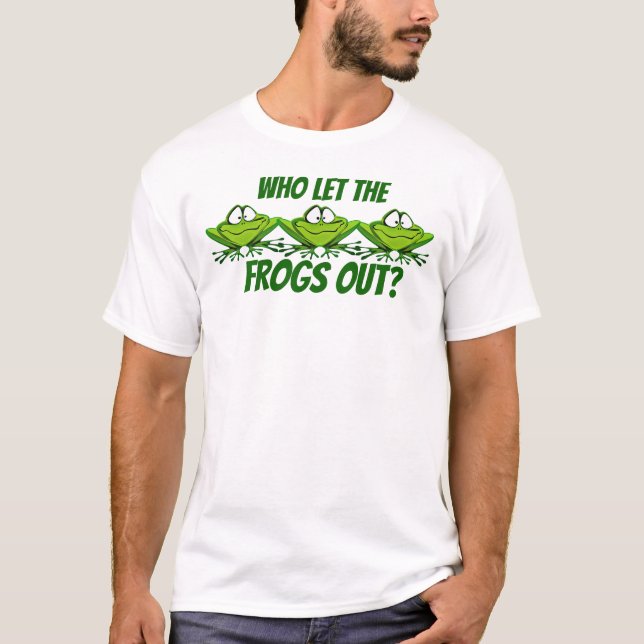 Vem släppte ut grodorna? t shirt (Framsida)