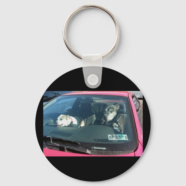 Vem släppte ut hundar? Nyckelring (Framsida)