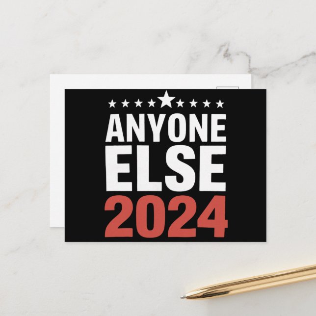 Vem som helst 2024 Val Kampanj politisk finess Vykort (Fram/Back In Situ)