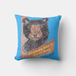 Vem som helst för en björnkram? kudde