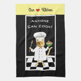 Vem som helst kan koka! Black Kitchen Towel Kökshandduk