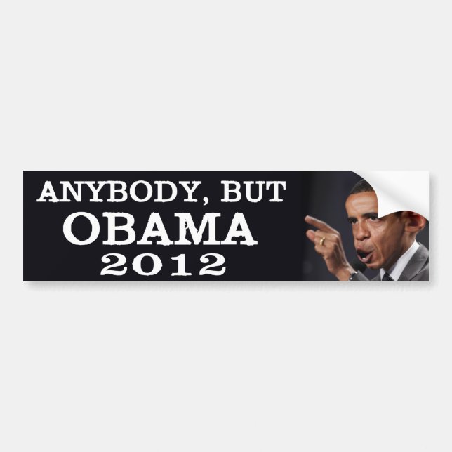Vem som helst men Obama 2012 Bildekal (Framsidan)