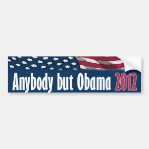 Vem som helst men Obama 2012 Bildekal