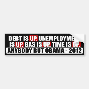 Vem som helst men Obama - 2012 Bildekal