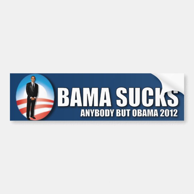 Vem som helst men Obama 2012 - Obama suger Bildekal (Framsidan)