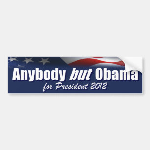 Vem som helst men Obama för presidenten - 2012 Bildekal