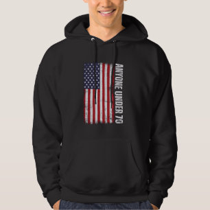 Vem som helst under 70 humoristiska valobservatöre hoodie