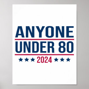Vem som helst under 80 2024 Lustigt val till talma Poster