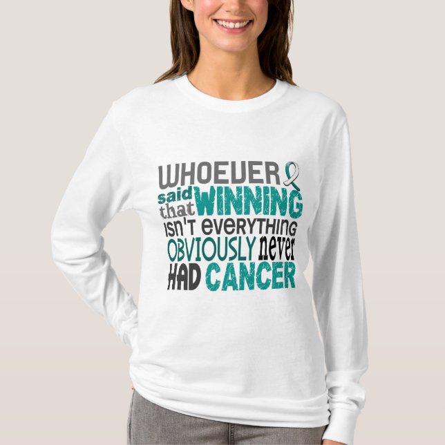 Vem som sade Cervical cancer T-shirt (Framsida)