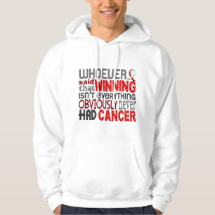 Vem som sade muntlig cancer sweatshirt med luva