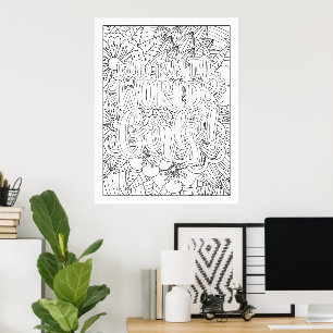 Vem Springa världen flickor Färg den själv? Poster