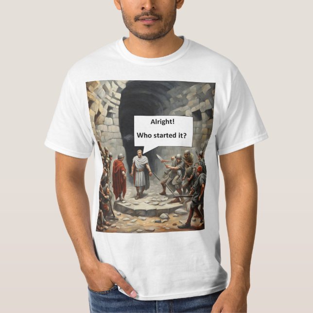 Vem startade det t shirt (Framsida)