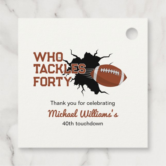 Vem tackles 40:e födelsedagen? gåvor etiketter (Baksida)