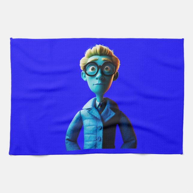 "Vem Tittar på dig" Kitchen Towel Kökshandduk (Horisontell)