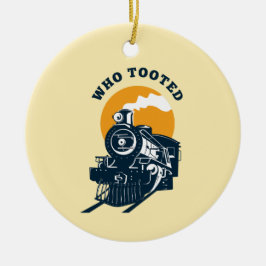 Vem tog lokomotivet Tåg Ingenjör & Railroad Julgransprydnad Keramik
