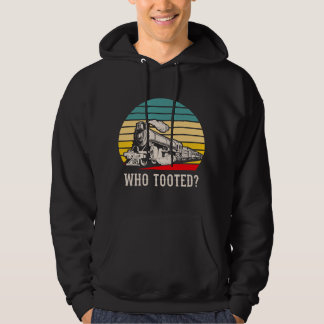 Vem Tutade Roliga Tågälskare Vintage  Hoodie