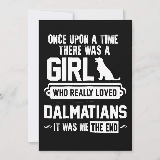 Vem Verkligen älskade Dalmatier? Tack Kort (Framsida)