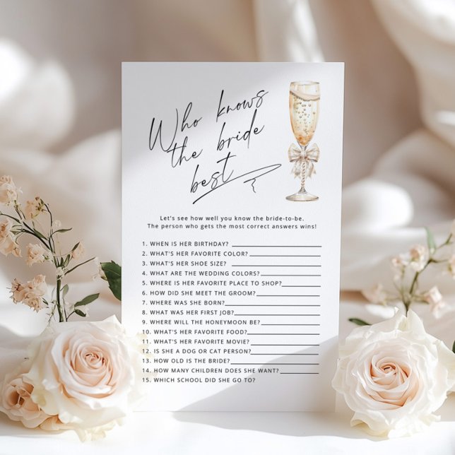 Vem vet bride best Pearls och Prosecco-spelet? (Skapare uppladdad)