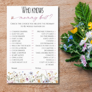 Vem vet mamma bäst Akvarell Whimsical Blommig Flygblad