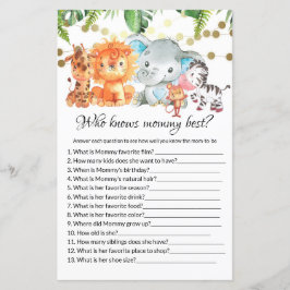 Vem vet mest om mamma Baby Shower Spel