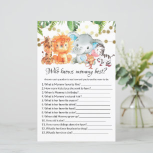 Vem vet mest om mamma Baby Shower Spel