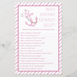 Vem vet mest om Mamma Baby Shower-spel | Marin A