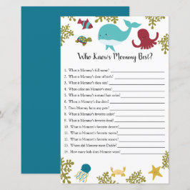 Vem vet mest om Mamma Under havet Baby Shower Lek