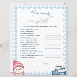 Vem vet mest om Mamma Vinter Babyshowerlek