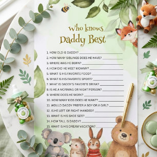 Vem vet pappa bäst baby shower lek