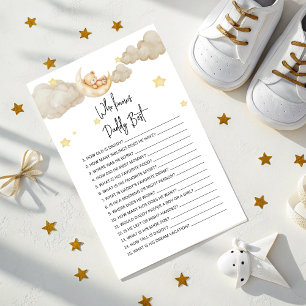 Vem vet pappa bäst baby shower-spel