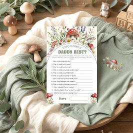 Vem vet pappa bäst Baby Shower-spelkort