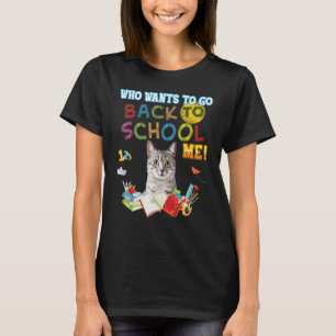 Vem vill åka tillbaka från skolan? Egyptiska Mau C T Shirt