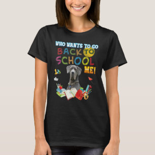 Vem vill åka tillbaka från skolan i Great dane Hun T Shirt