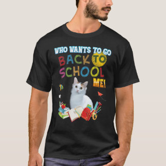 Vem vill åka tillbaka från skolan och japanska Bob T Shirt
