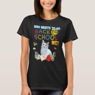 Vem vill åka tillbaka från skolan och japanska Bob T Shirt