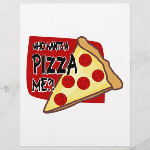 Vem vill ha en Pizza mig? Reklamblad