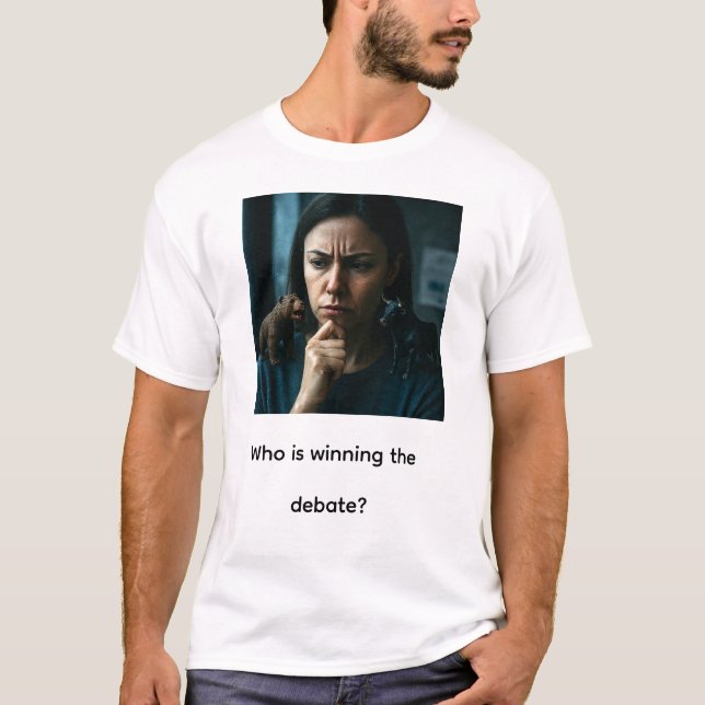Vem vinner debatten? t shirt (Framsida)