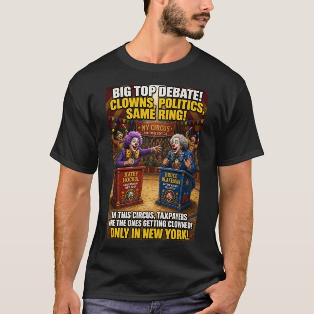 Vem vinner NY Circus? T Shirt (Framsida)