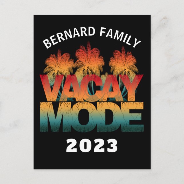 VEMOD FAMILJESEMESTER  VYKORT (Framsida)