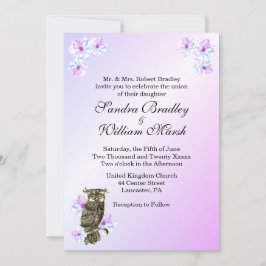 Vems Gifta sig Lila Uggla Bröllop Inbjudningar