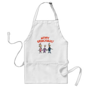 Vems håller hand Glad Grinchjul Förkläde