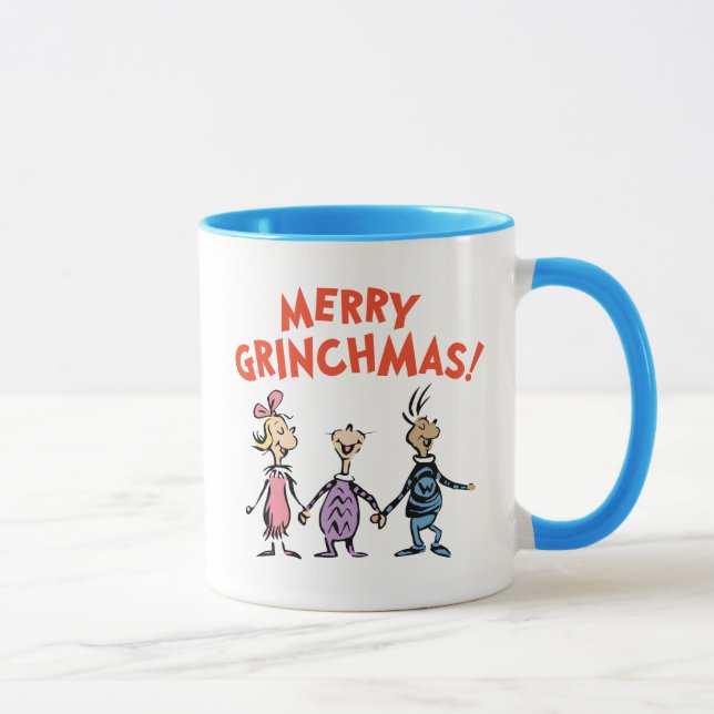 Vems håller hand Glad Grinchjul Mugg (Höger)
