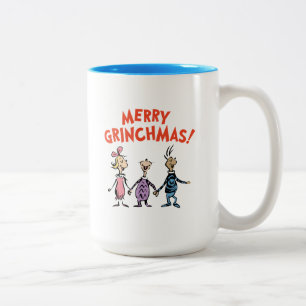 Vems håller hand Glad Grinchjul Två-Tonad Mugg