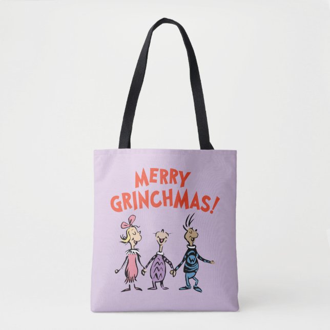 Vems håller hand Glad Grinchjul Tygkasse (Framsida)